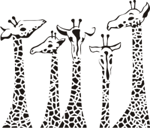 Наклейка Африканские жирафы