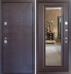 Дверь металлическая Бульдорс-14Т с зеркалом